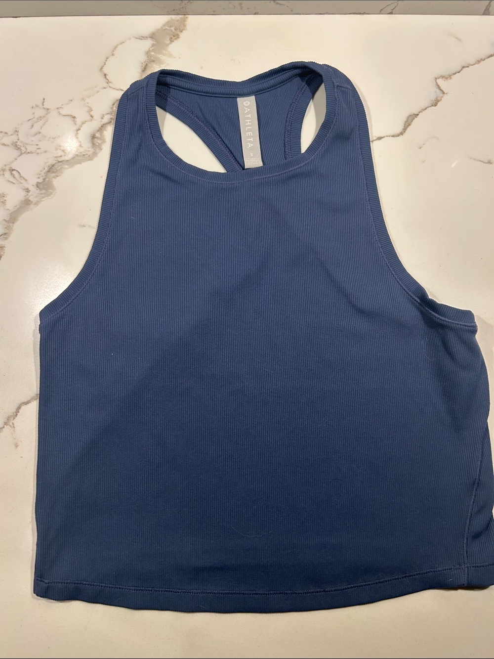 Athleta Indigo Ribbed Racerback Tank